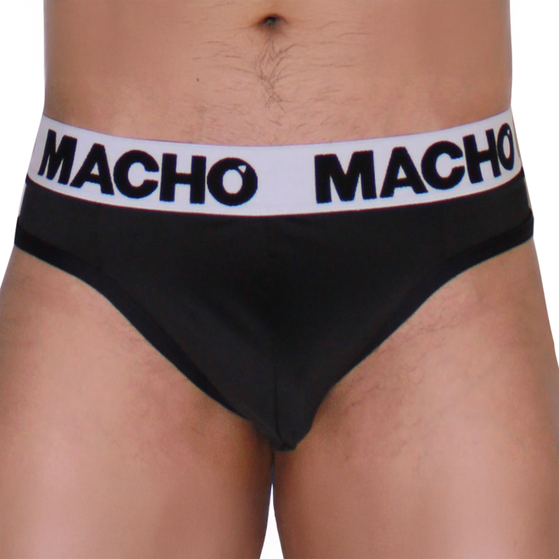 MACHO - MTG002  BLACK/BLACK THONG M