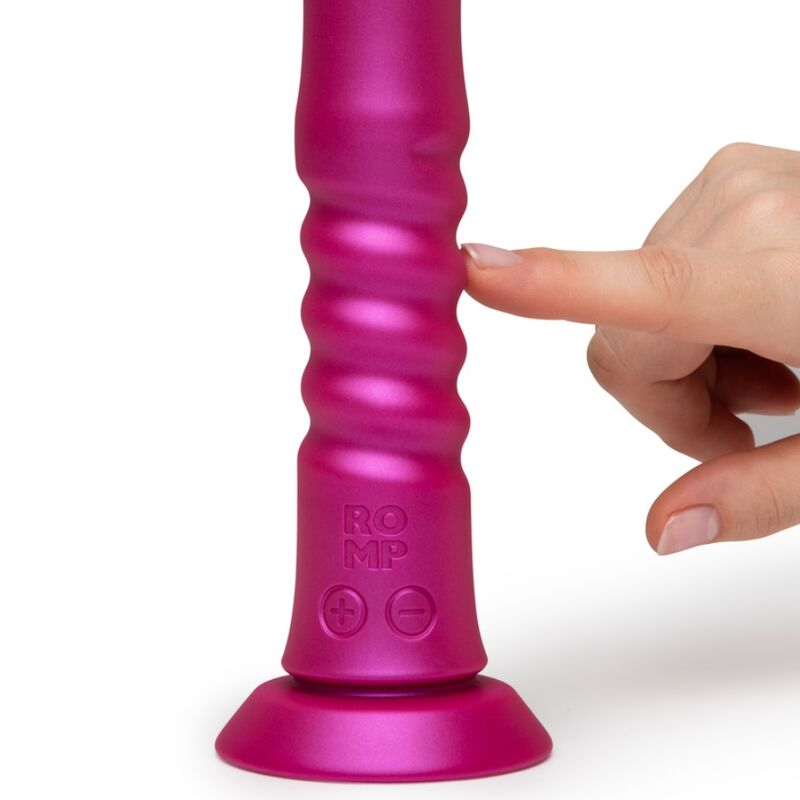 ROMP - JIGGLE UP AND DOWN VIBRATOR WITH PINK SUCTION CUP