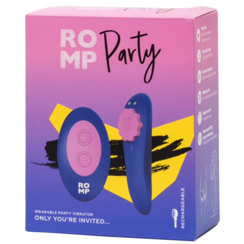ROMP - PARTY MAGNETIC VIBRATING SILICONE PANTIE WITH REMOTE CONTROL
