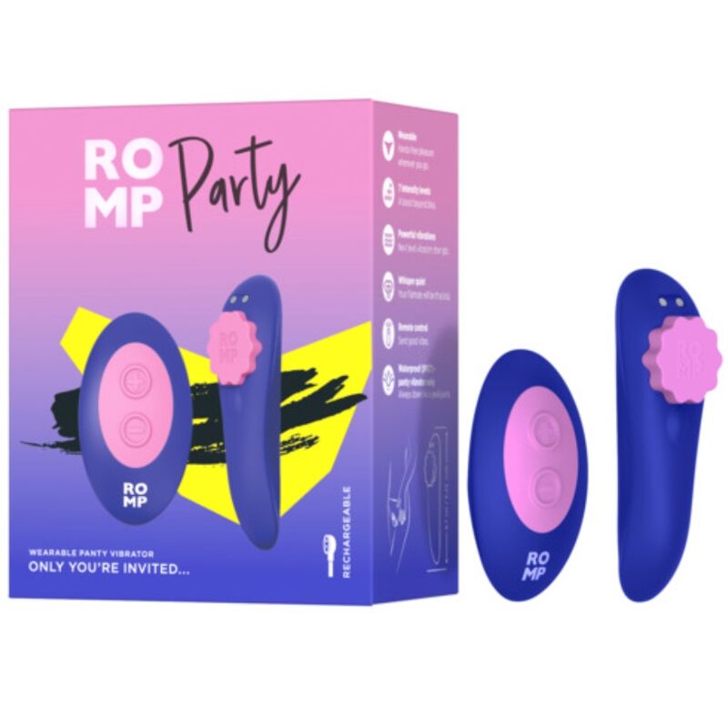 ROMP - PARTY MAGNETIC VIBRATING SILICONE PANTIE WITH REMOTE CONTROL