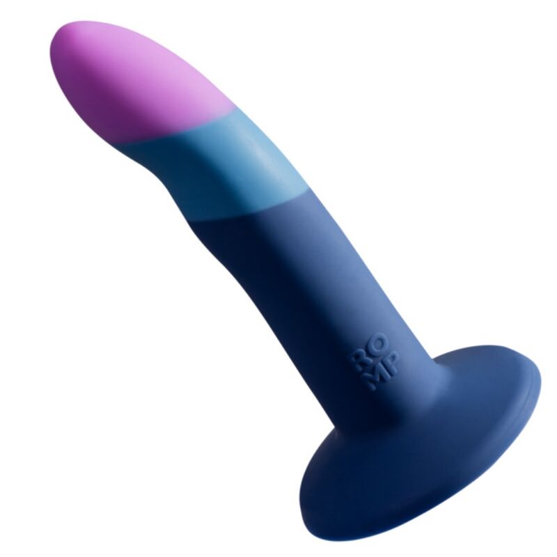 ROMP - PICCOLO SILICONE DILDO WITH TRICOLOR SUCTION CUP 14 CM