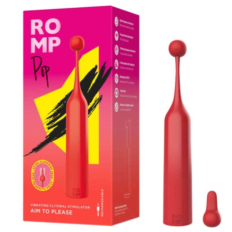 ROMP - POP HIGH FREQUENCY CLITORAL STIMULATOR RED