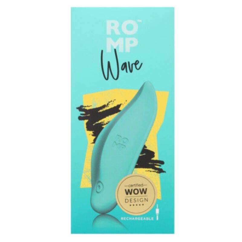 ROMP - WAVE VIBRATOR CLITORAL STIMULATOR ERGONOMIC SHAPE AQUA GREEN