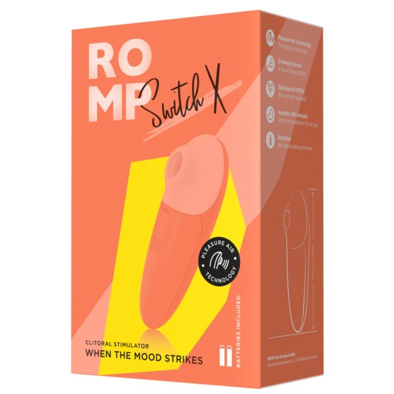 ROMP - SWITCH X CLITORAL STIMULATOR 6 LEVELS ORANGE