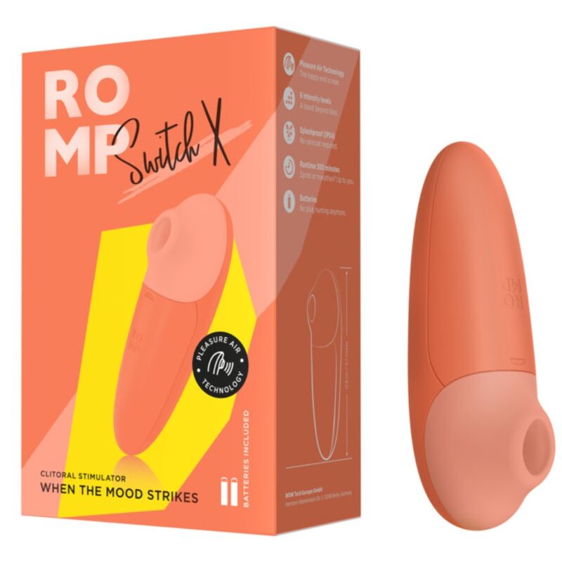 ROMP - SWITCH X CLITORAL STIMULATOR 6 LEVELS ORANGE
