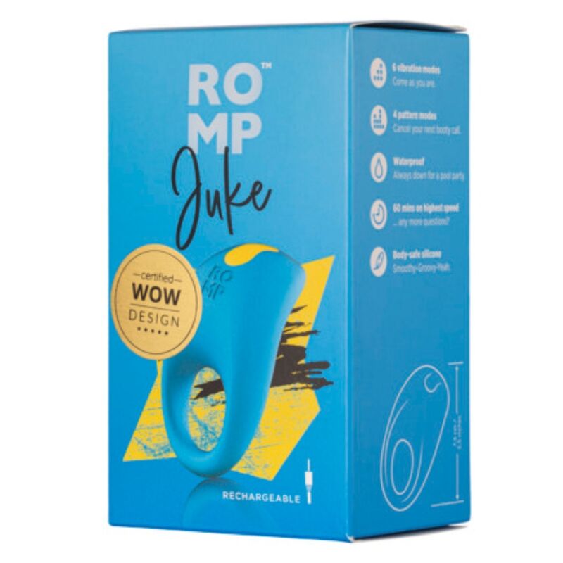 ROMP - JUKE SILICONE PENIS RING WITH CLITORAL STIMULATION VIBRATOR