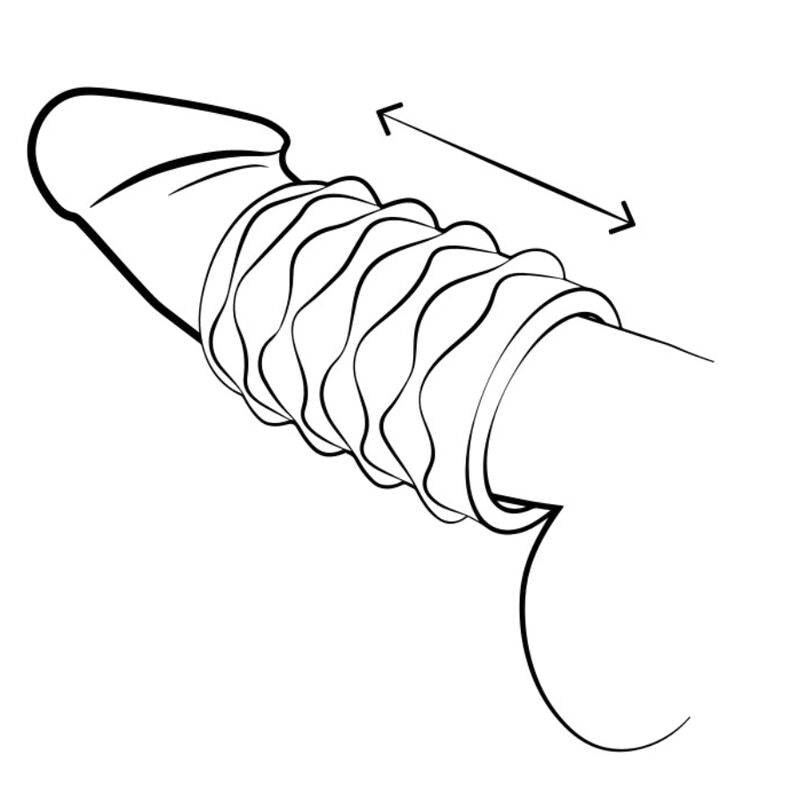 ROMP - MOSH TRANSPARENT MALE MASTURBATOR WITH 6 CM REVERSBLE SHEATH