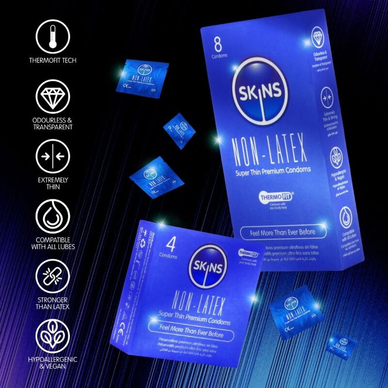 SKINS - LATEX-FREE CONDOMS PACK OF 8