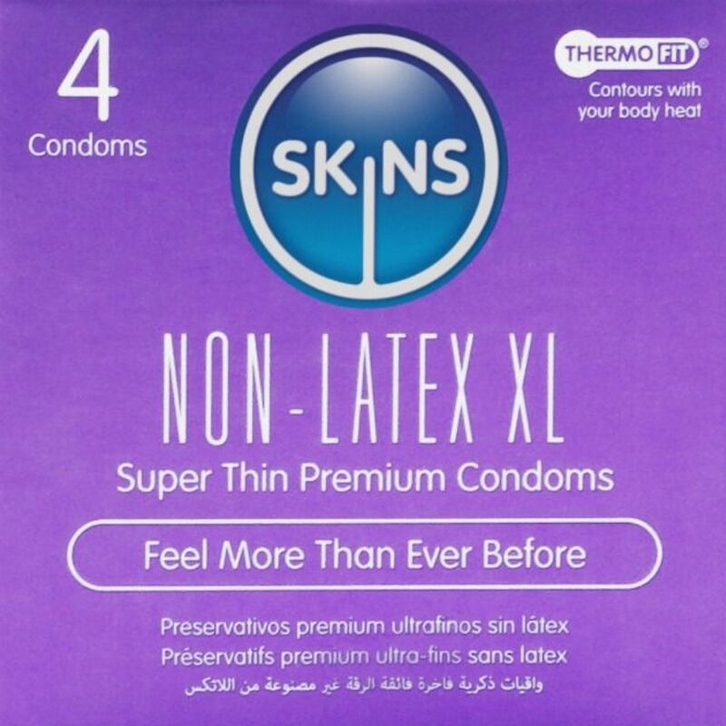SKINS - LATEX-FREE CONDOMS XL PACK OF 4