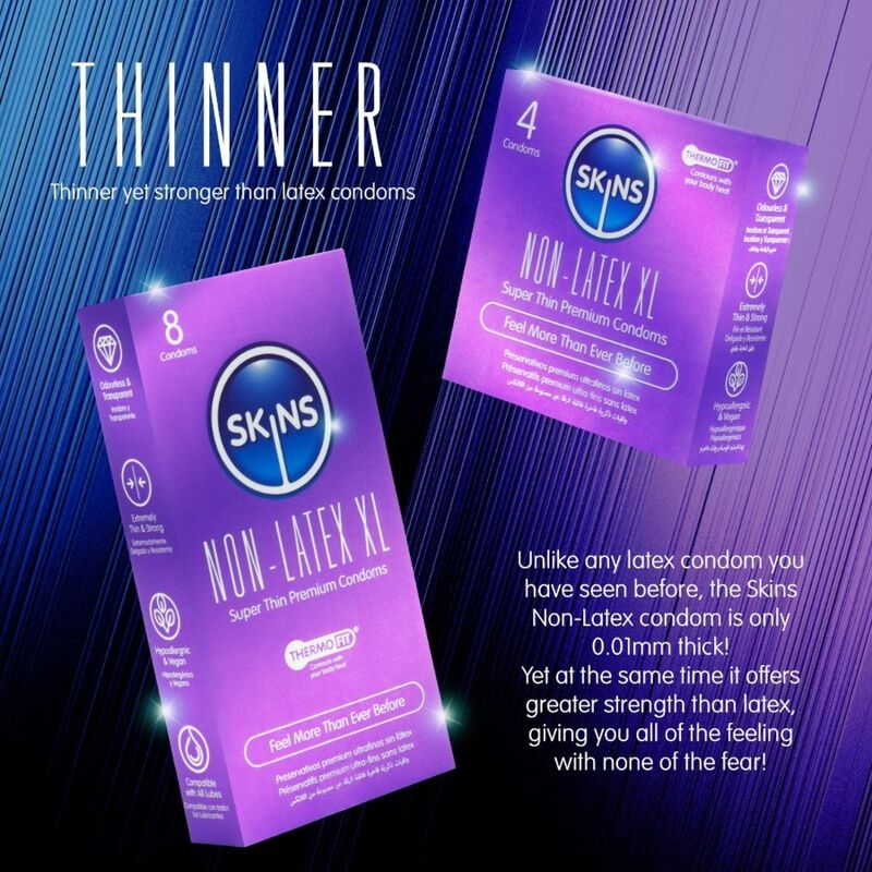 SKINS - LATEX-FREE CONDOMS XL PACK OF 4