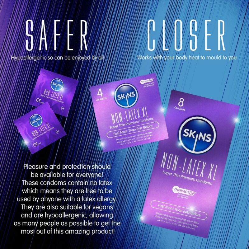 SKINS - LATEX-FREE CONDOMS XL PACK OF 4