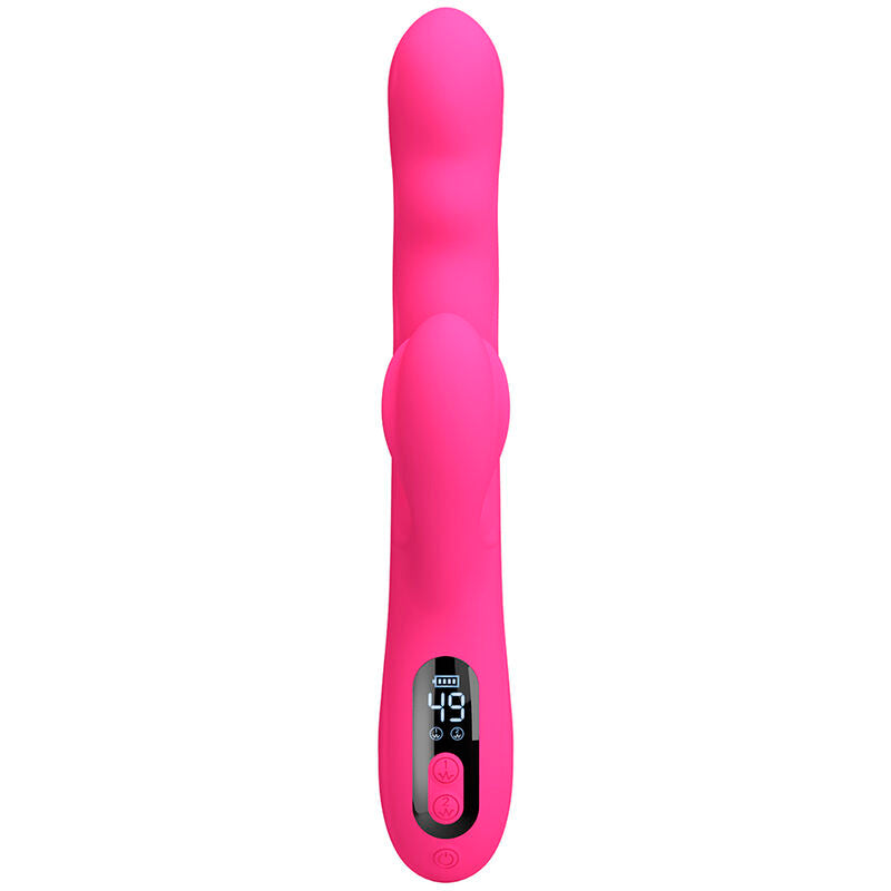 PRETTY LOVE - WINTERS MULTIFUNCTION RABBIT VIBRATOR WITH LED DISPLAY PINK