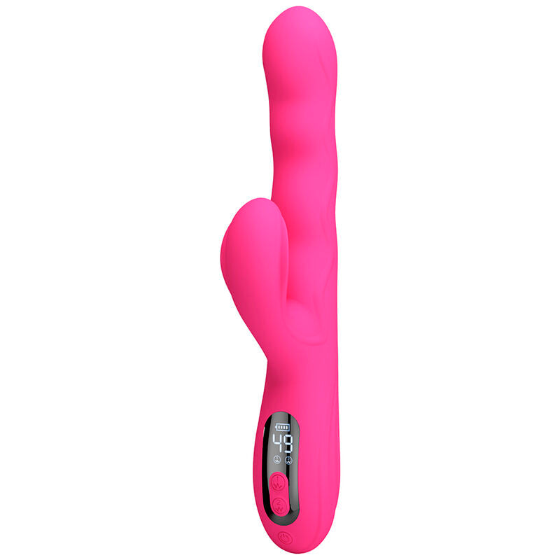 PRETTY LOVE - WINTERS MULTIFUNCTION RABBIT VIBRATOR WITH LED DISPLAY PINK