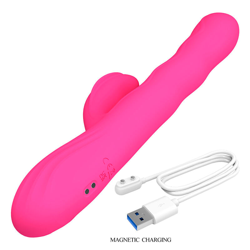 PRETTY LOVE - WINTERS MULTIFUNCTION RABBIT VIBRATOR WITH LED DISPLAY PINK