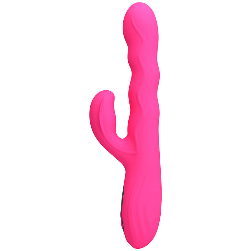PRETTY LOVE - WINTERS MULTIFUNCTION RABBIT VIBRATOR WITH LED DISPLAY PINK