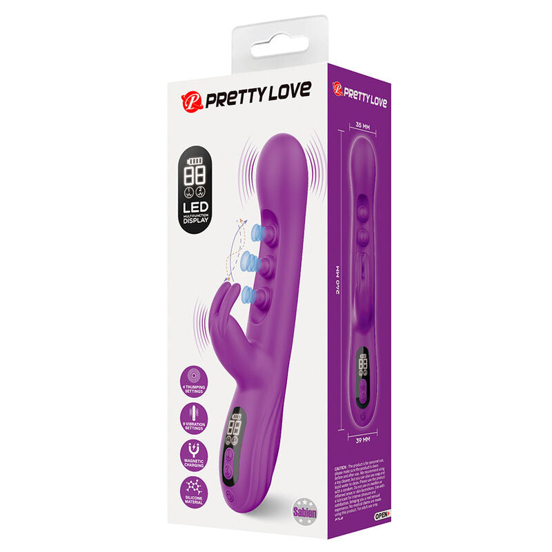 PRETTY LOVE - SABIEN RABBIT VIBRATOR WITH TAPPING STIMULATION AND PURPLE LED
