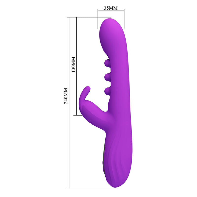 PRETTY LOVE - SABIEN RABBIT VIBRATOR WITH TAPPING STIMULATION AND PURPLE LED
