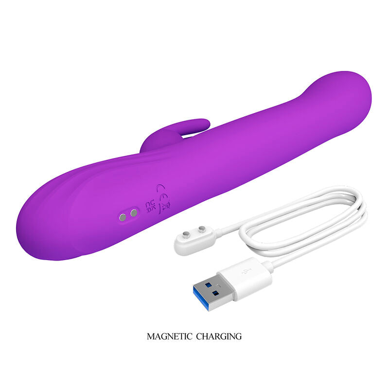 PRETTY LOVE - SABIEN RABBIT VIBRATOR WITH TAPPING STIMULATION AND PURPLE LED
