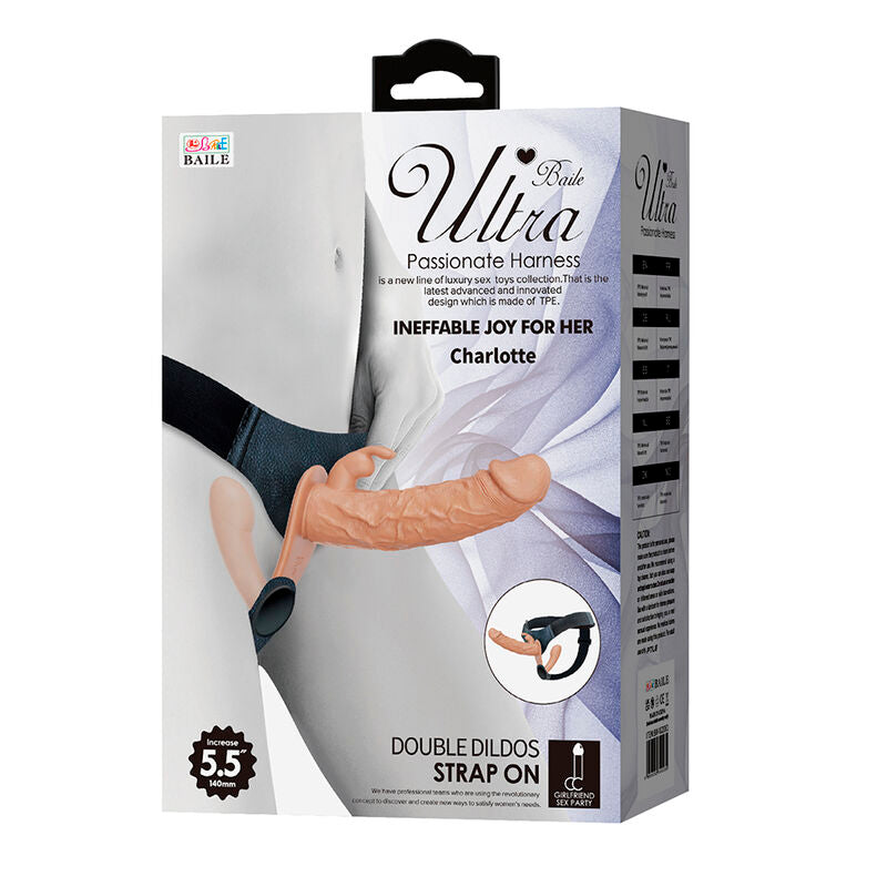 BAILE - CHARLOTTE HOLLOW DOUBLE PENETRATION STRAP-ON FLESH