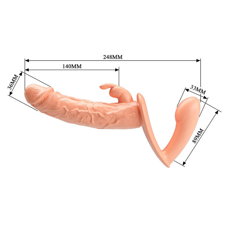 BAILE - CHARLOTTE HOLLOW DOUBLE PENETRATION STRAP-ON FLESH