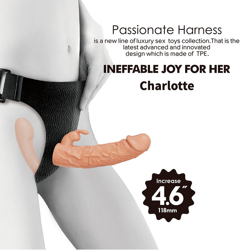 BAILE - CHARLOTTE HOLLOW DOUBLE PENETRATION STRAP-ON FLESH