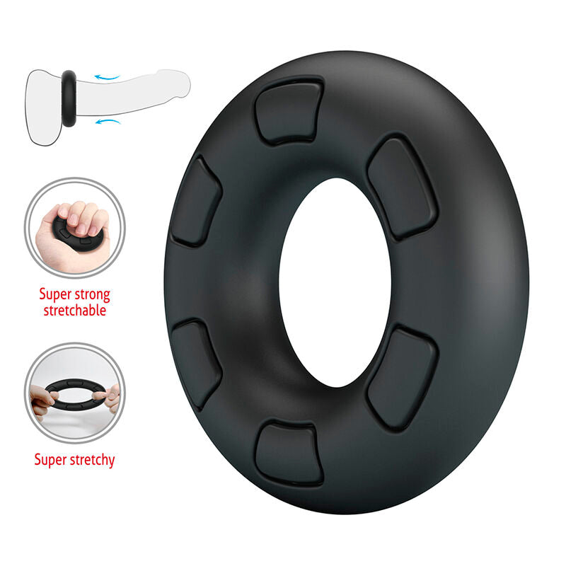 CRAZY BULL - BERTRAM SUPER SOFT SILICONE COCK RING BLACK