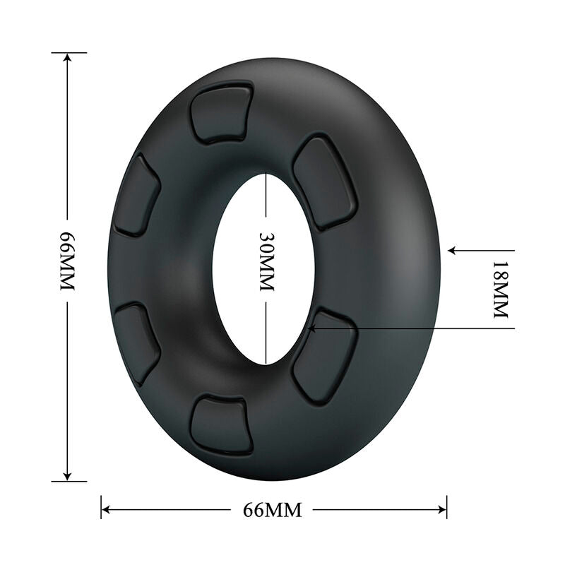 CRAZY BULL - BERTRAM SUPER SOFT SILICONE COCK RING BLACK