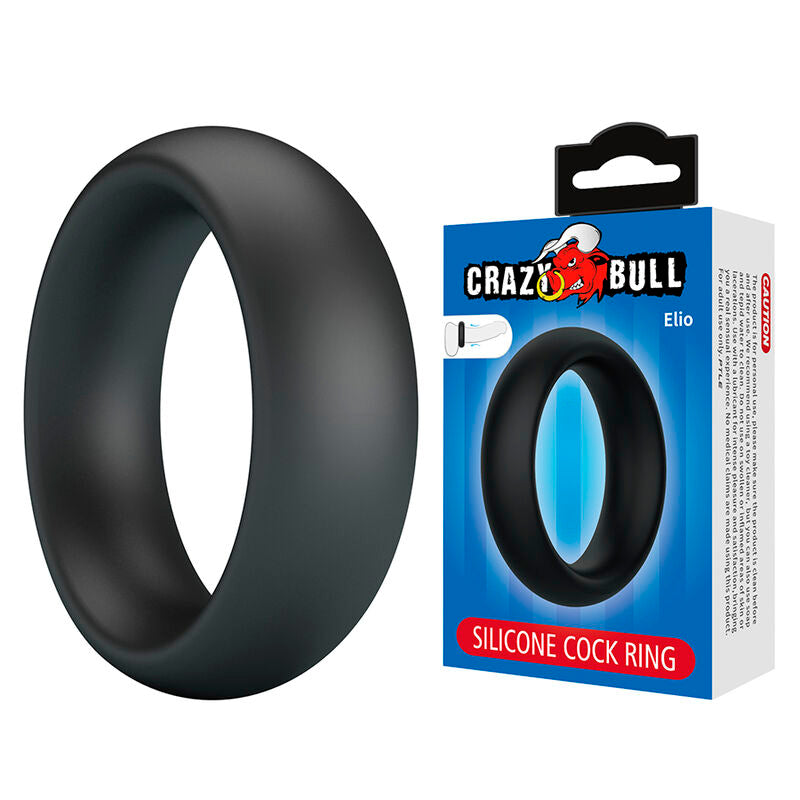 CRAZY BULL - ELIO SILICONE COCK RING BLACK