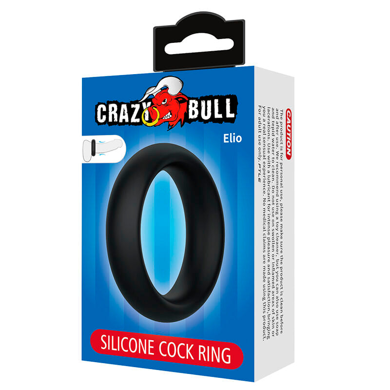 CRAZY BULL - ELIO SILICONE COCK RING BLACK