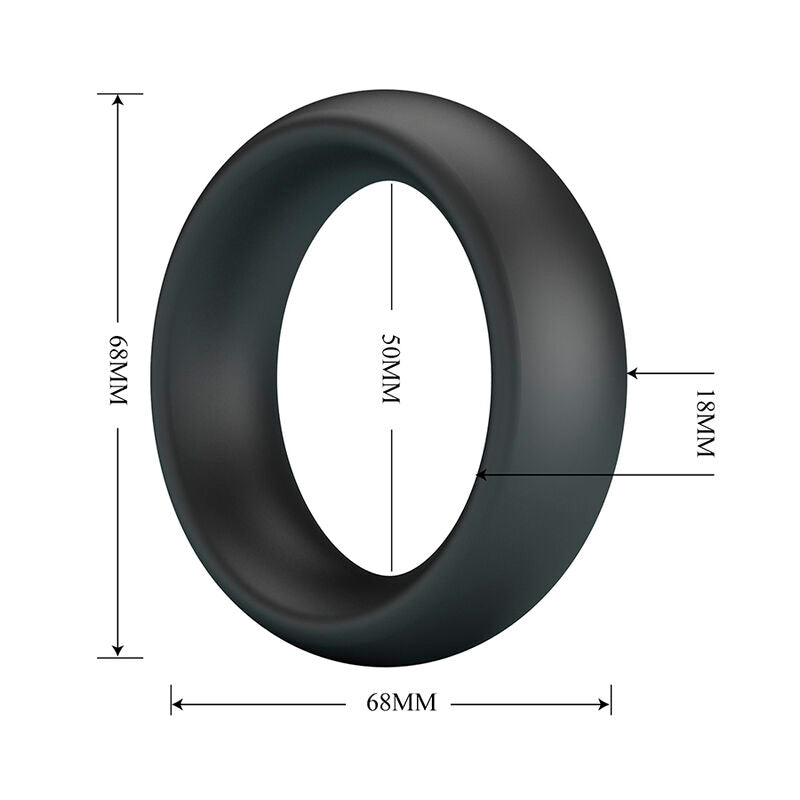 CRAZY BULL - ELIO SILICONE COCK RING BLACK