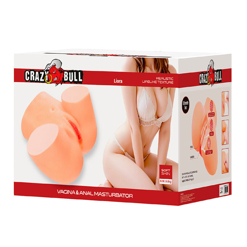 CRAZY BULL - LIORA XXL DOUBLE VAGINAL AND ANAL VIBRATING MASTURBATOR