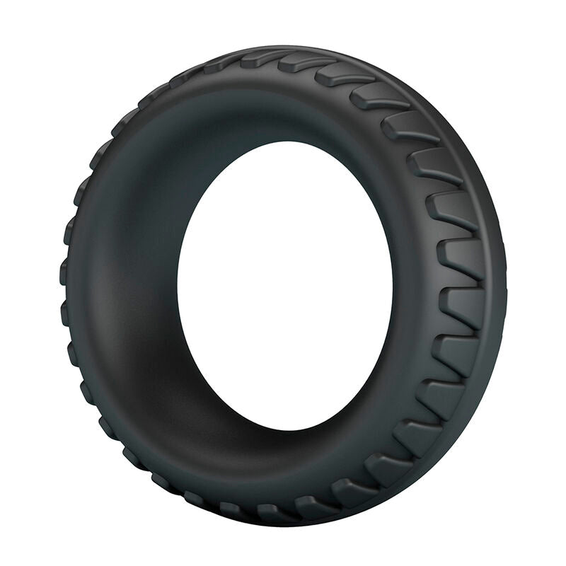 CRAZY BULL - MERRITT TEXTURED SILICONE COCK RING BLACK