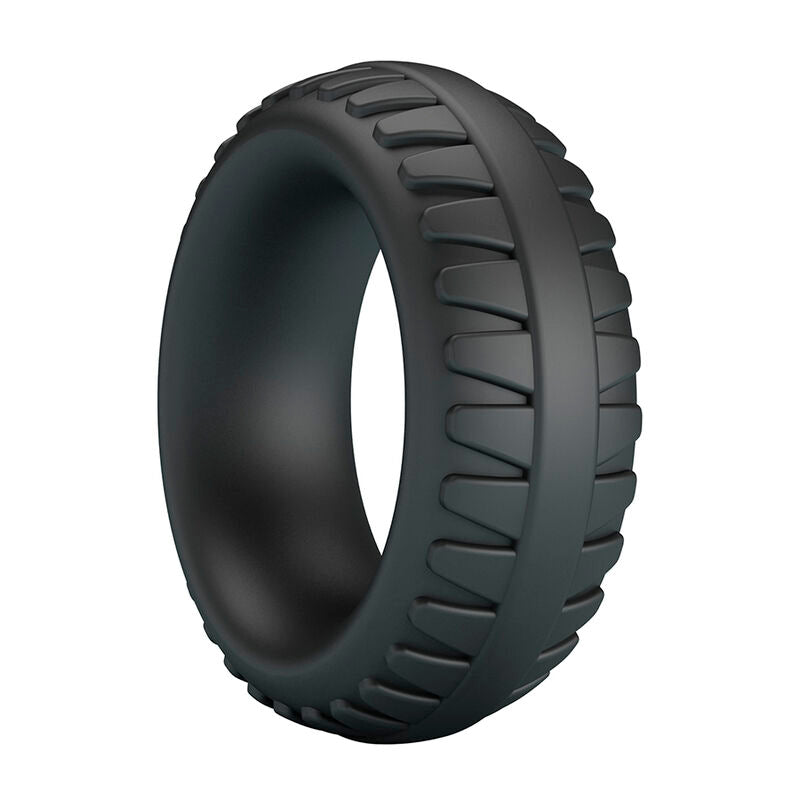 CRAZY BULL - MERRITT TEXTURED SILICONE COCK RING BLACK