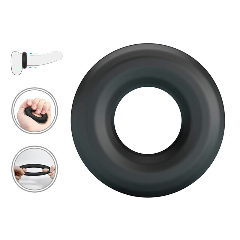 CRAZY BULL - URBAN SUPER SOFT SILICONE COCK RING BLACK