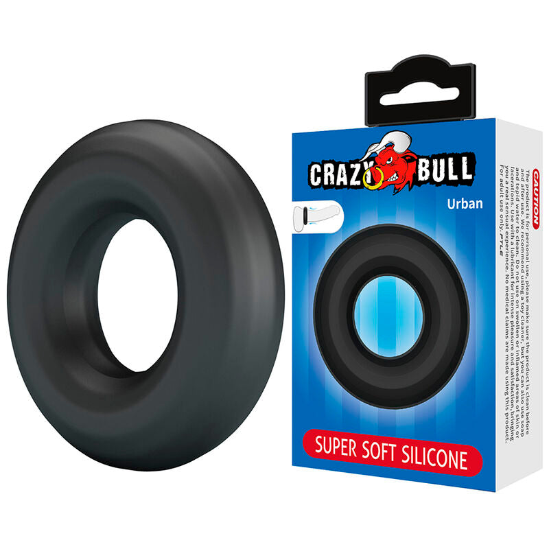 CRAZY BULL - URBAN SUPER SOFT SILICONE COCK RING BLACK