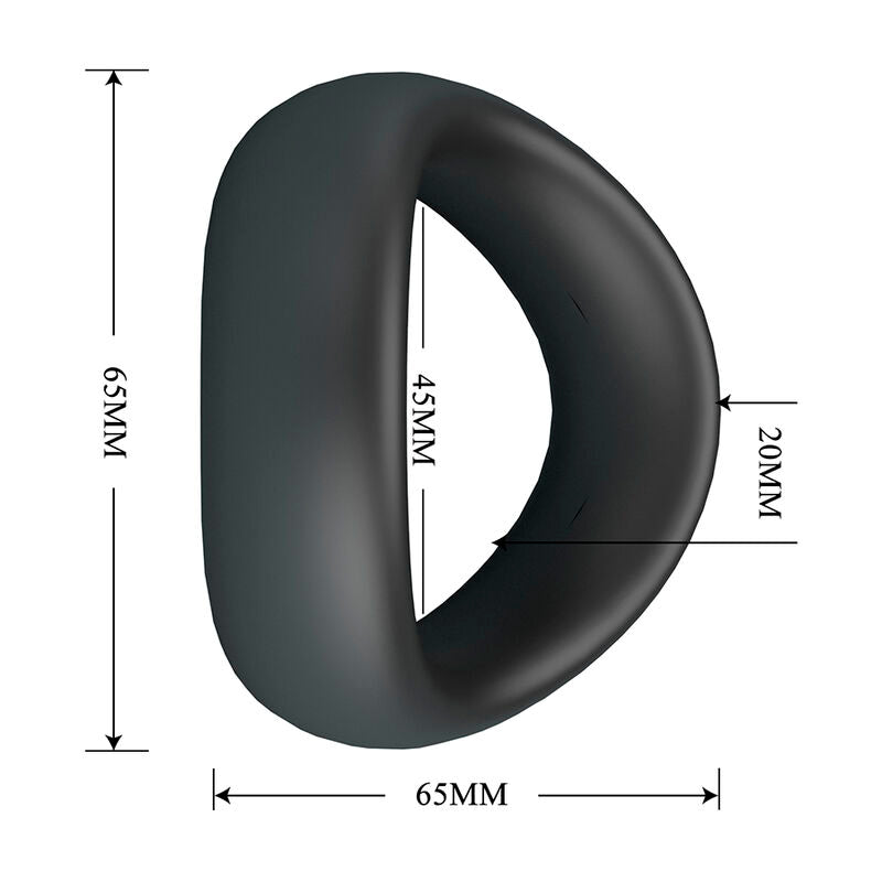CRAZY BULL - VALEN ERGONOMIC SILICONE COCK RING BLACK