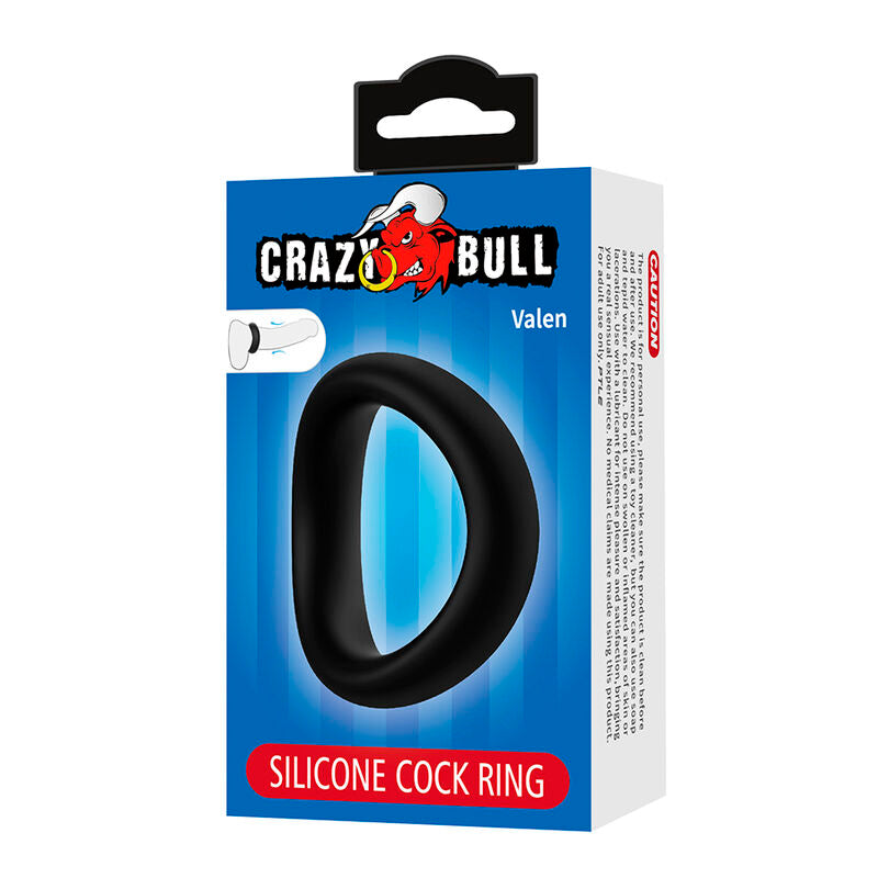 CRAZY BULL - VALEN ERGONOMIC SILICONE COCK RING BLACK