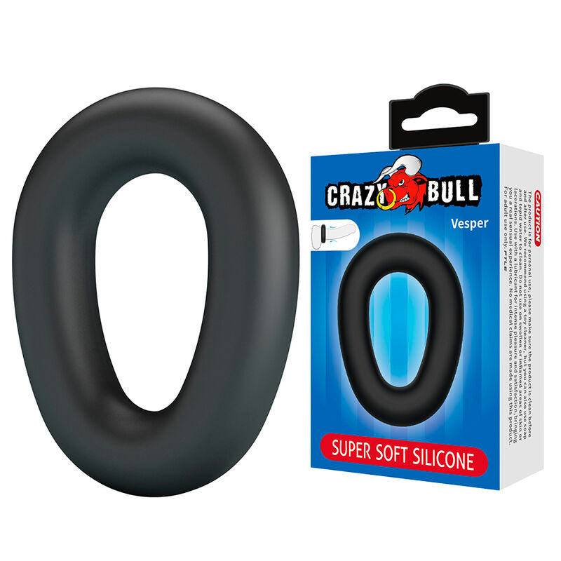 CRAZY BULL - VESPER SUPER SOFT SILICONE COCK RING BLACK
