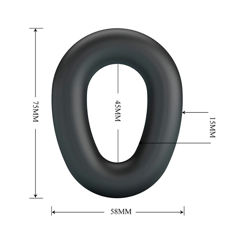 CRAZY BULL - VESPER SUPER SOFT SILICONE COCK RING BLACK