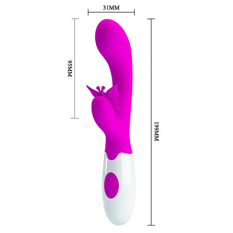 PRETTY LOVE - BUTTERFLY KISS 30 FUNCTION RABBIT VIBRATOR PURPLE