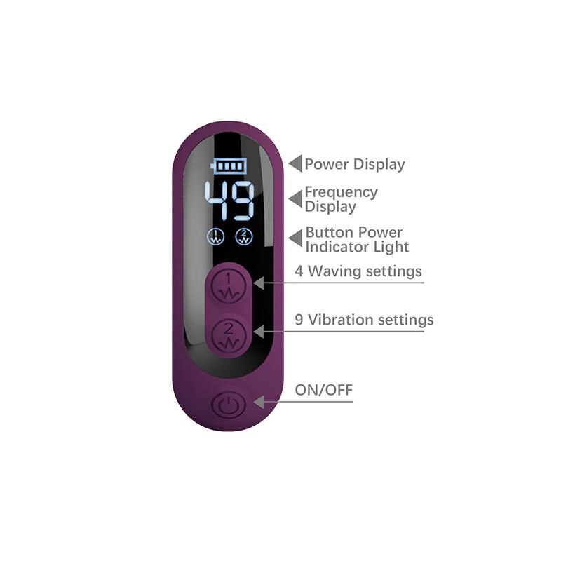 PRETTY LOVE - DEE MULTIFUNCTION RABBIT VIBRATOR OSCILLATING AND PERCUSSION PURPLE