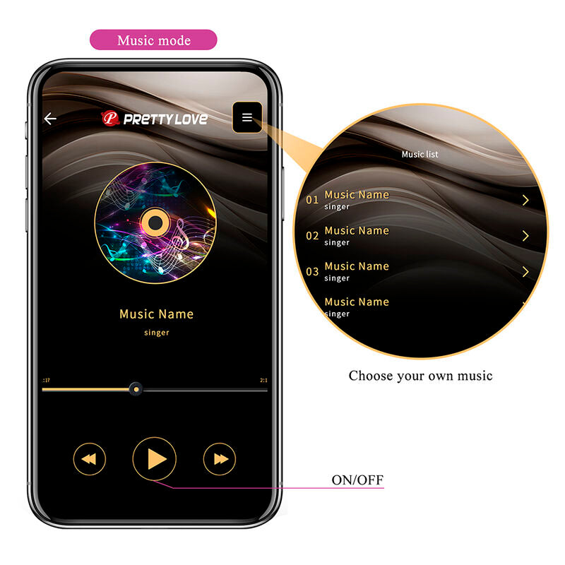 PRETTY LOVE - HAZELYNN 12-FUNKTIONEN-MASSAGEGERÄT MIT APP-STEUERUNG, PINK