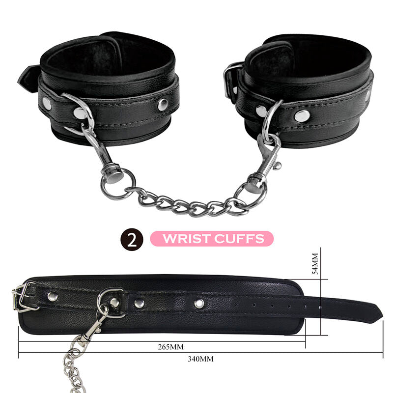 PRETTY LOVE - 8 PIECE BDSM KIT BLACK