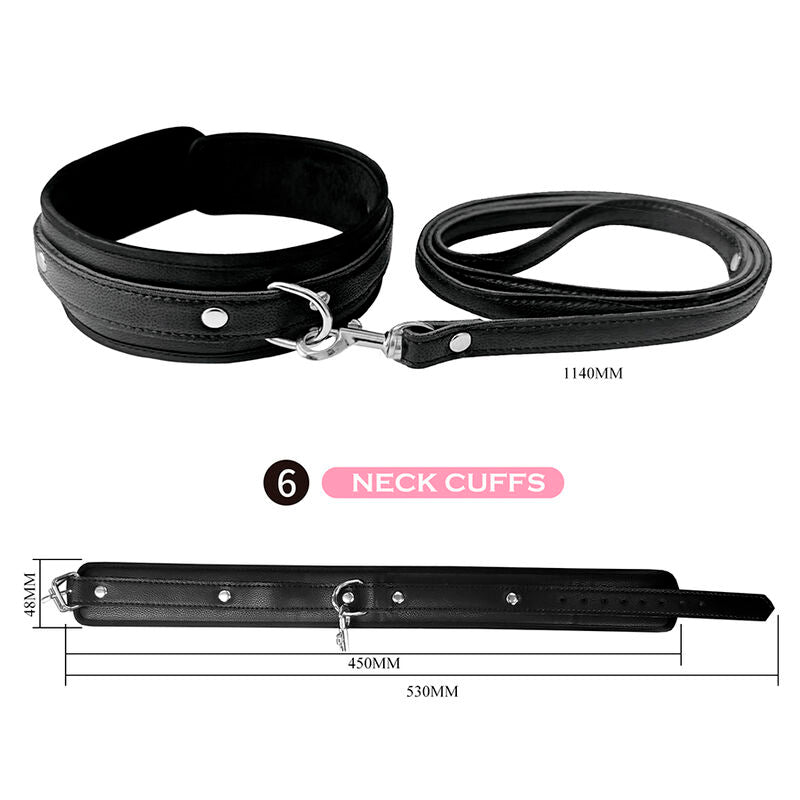 PRETTY LOVE - 8 PIECE BDSM KIT BLACK