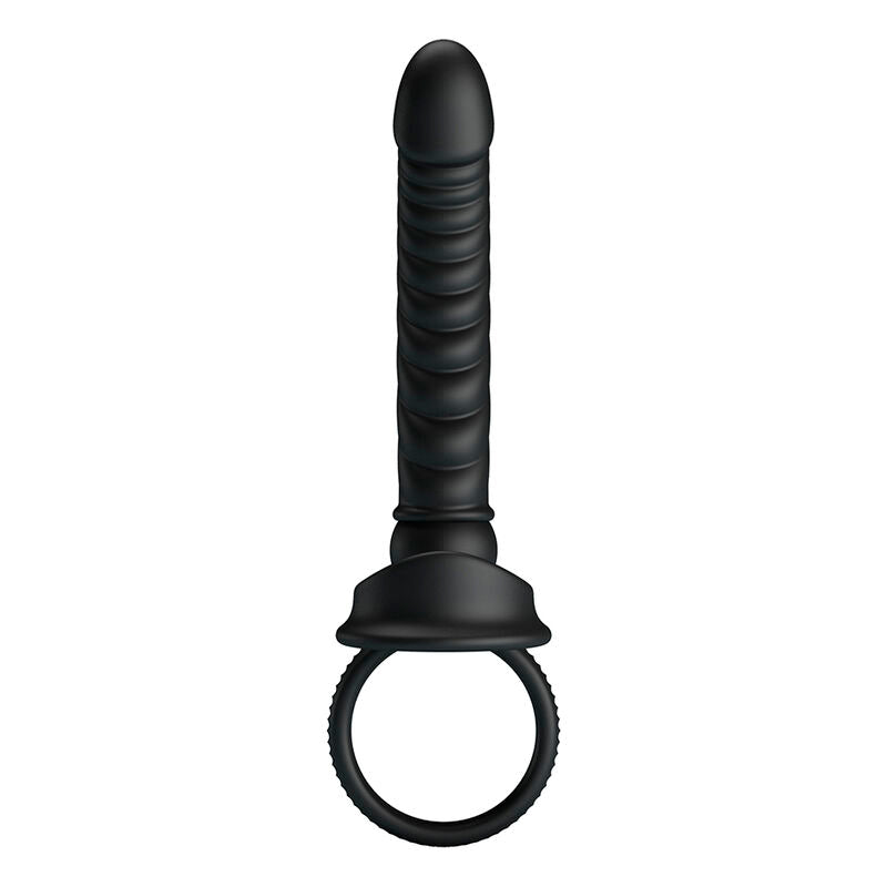 PRETTY LOVE - MERRITT ANAL VIBRATOR WITH RING AND VIBRATION BLACK