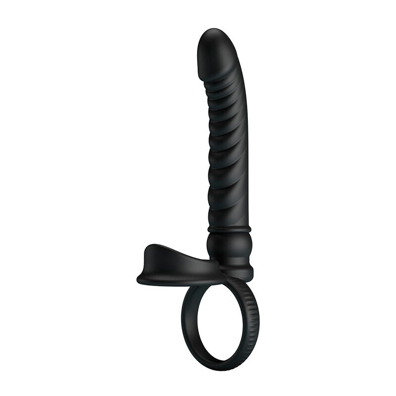 PRETTY LOVE - MERRITT ANAL VIBRATOR WITH RING AND VIBRATION BLACK
