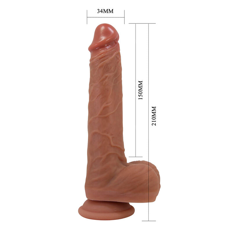 PRETTY LOVE - JONATHAN REALISTISCHER STOSSVIBRATOR MIT FERNBEDIENUNG, BRAUN