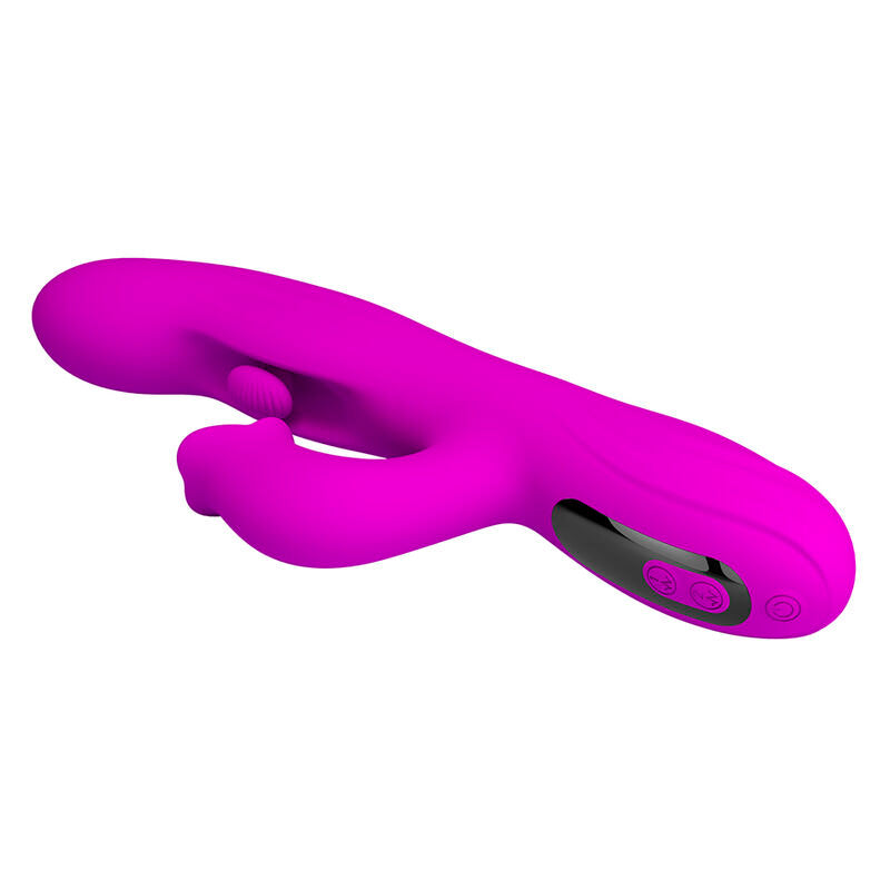 PRETTY LOVE - YALANDA RABBIT OSCILLATING VIBRATOR WITH LED DISPLAY PURPLE