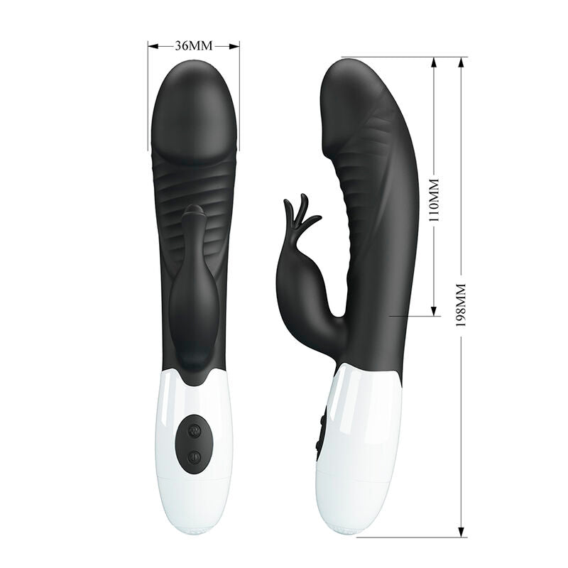 PRETTY LOVE - RASMUSSEN 30 FUNCTION RABBIT VIBRATOR BLACK