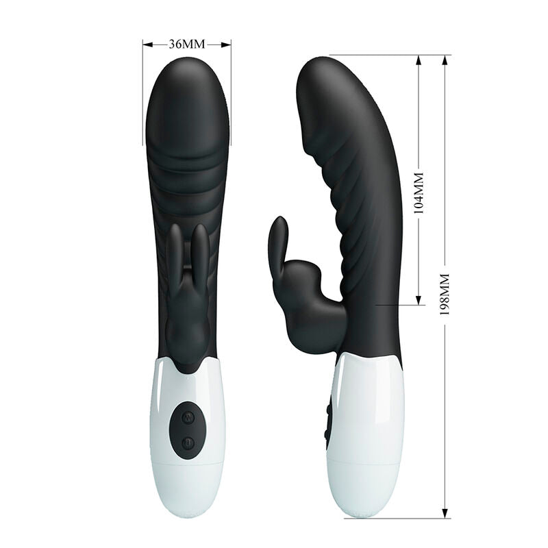PRETTY LOVE - NAUGHTY BUNNY 30 FUNCTION RABBIT VIBRATOR BLACK